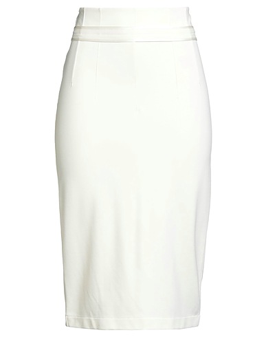 CAVALLI CLASS Midi skirt Ivory 77% Viscose, 18% Polyamide, 5% Elastane