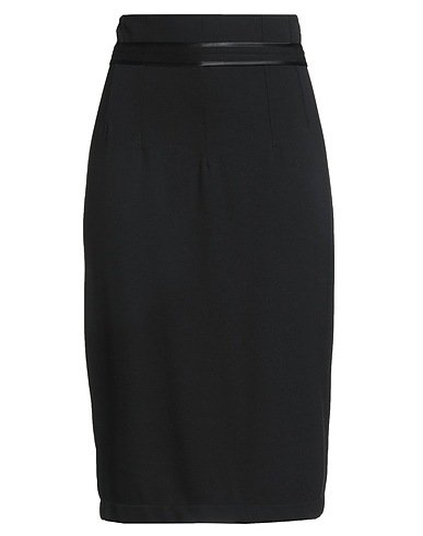 CAVALLI CLASS Midi skirt Black 77% Viscose, 18% Polyamide, 5% Elastane