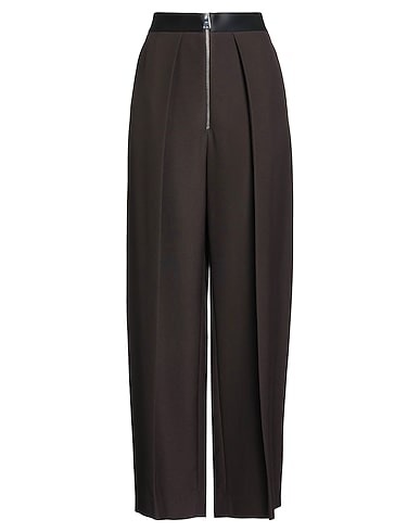 KHAITE Casual pants Dark brown 75% Viscose, 25% Polyamide, Cotton