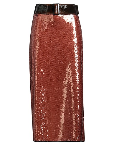 ALYSI Gonna midi CHOCOLAT Ruggine 100% Poliestere, Lana, Poliammide, Poliuretano