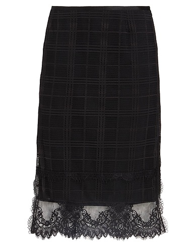 ALBERTA FERRETTI Юбка миди Чёрный 100% Полиэстер