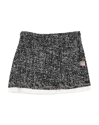 N°21 スカート ブラック ポリエステル 65% / ウール 35% / コットン