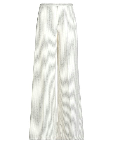 FORTE_FORTE Casual trouser Off white 49% Wool, 39% Polyester, 12% Viscose