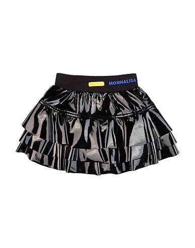 MONNALISA Gonna Nero 60% Poliuretano, 40% Poliestere, Cotone, Elastan