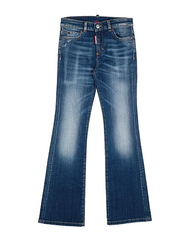 DSQUARED2 Denim pants Blue 98% Cotton, 2% Elastane, Cow leather
