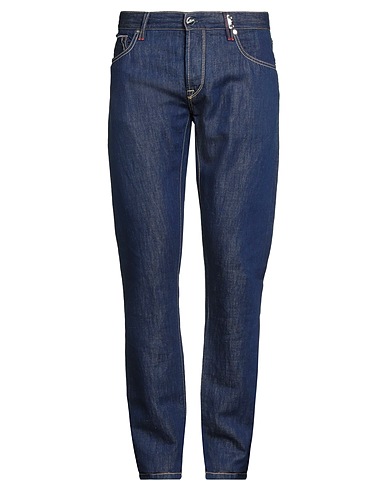 TRAMAROSSA Denim pants Blue 65% Cotton, 35% Linen