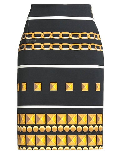 CAVALLI CLASS Midi skirt Black 84% Cotton, 16% Elastane
