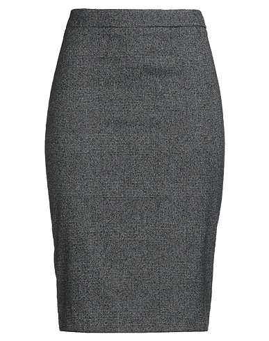 ROSE SELAVY Midi skirt Black 36% Polyester, 24% Cotton, 24% Viscose, 15% Polyamide, 1% Elastane