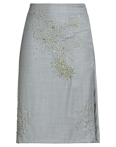 DES_PHEMMES Midi skirt Grey 100% Wool