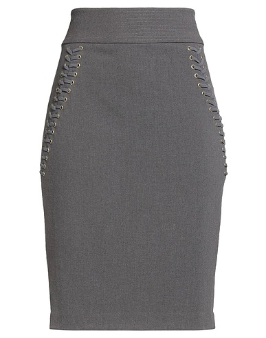 CAVALLI CLASS Midi skirt Grey 62% Polyester, 32% Rayon, 6% Elastane