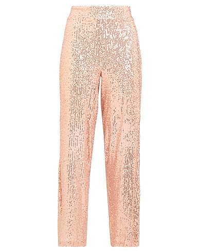 VIOLANTI Casual trouser Rose gold 92% Polyester, 8% Elastane