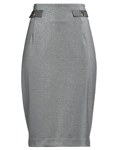CAVALLI CLASS Gonna midi Grigio 43% Viscosa, 42% Poliammide, 8% Elastan, 7% Poliestere