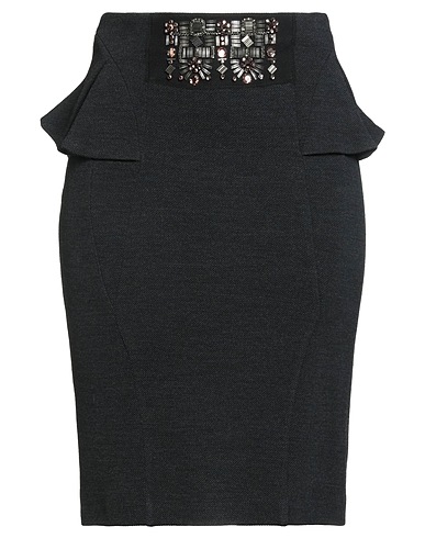 CAVALLI CLASS Midi-Rock Braungrau 45% Schurwolle, 45% Acryl, 8% Polyamid, 2% Elastan