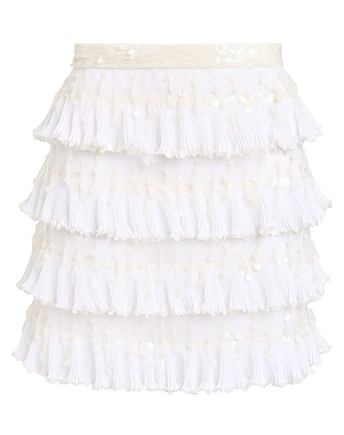 ELISABETTA FRANCHI Mini skirt Ivory 100% Polyamide