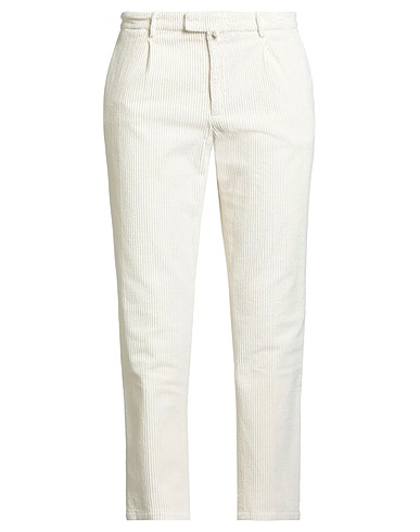BRIGLIA 1949 Casual pants Ivory 99% Cotton, 1% Elastane