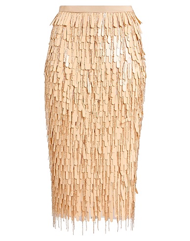 ELISABETTA FRANCHI Midi skirt Beige 100% Polyamide