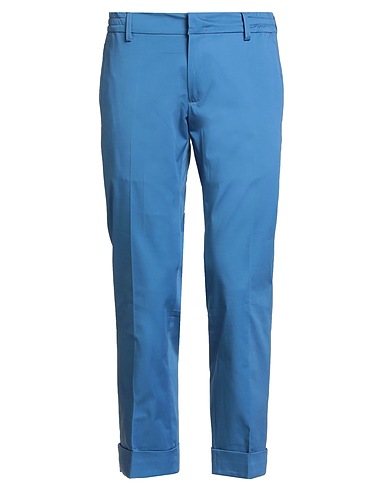 MESSAGERIE Casual pants PATRIZIO PISCAGLIA Slate blue 97% Cotton, 3% Elastane