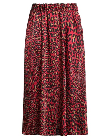 SHIRTAPORTER Midi skirt Red 100% Polyester