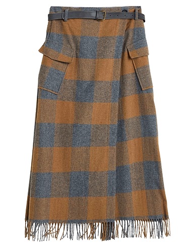 SOUVENIR Long skirt Camel 65% Wool, 30% Polyester, 5% Other Fibres