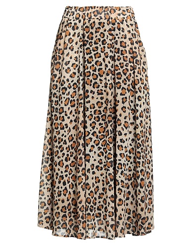 SHIRTAPORTER Μίντι φούστα Χρώμα της άμμου 100% Βισκόζη