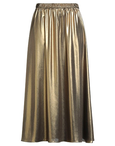 DES PETITS HAUTS Midi skirt Gold 100% Polyester