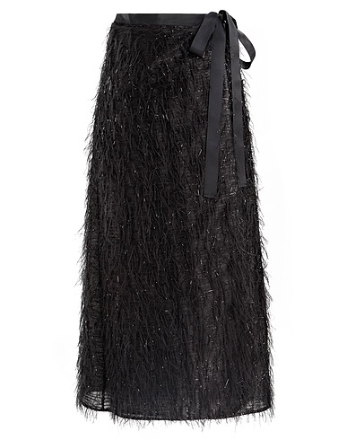 SHIRTAPORTER Maxi Skirts Black 90% Polyester, 10% Lurex®