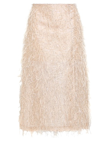SHIRTAPORTER Gonna midi Beige 90% Poliestere, 10% Lurex®