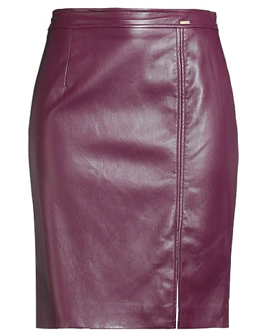 GUESS Midi skirt Plum 100% Polyurethane
