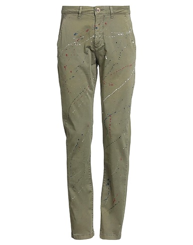 GUESS Pantalone Verde militare 97% Cotone, 3% Elastan