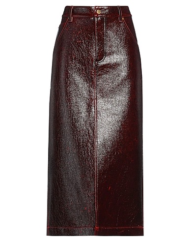 DARKPARK Midi skirt Burgundy 81% Virgin Wool, 19% Polyurethane