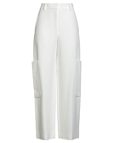 KHAITE Casual trouser Off white 75% Viscose, 25% Polyamide