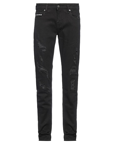 GUESS Denim trousers Black 98% Cotton, 2% Elastane
