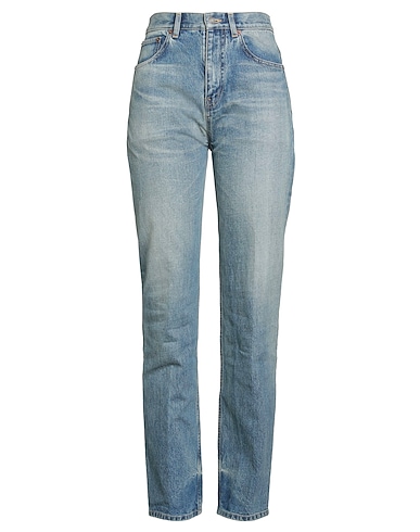 SAINT LAURENT Denim pants BLU 100% Cotton, Calfskin
