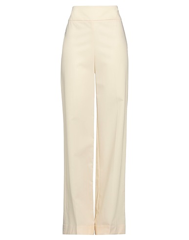 DI STAVNITSER Casual trouser Cream 70% Cotton, 28% Silk, 2% Elastane