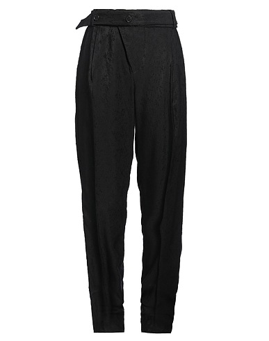 SETCHU Casual trouser Black 94% Viscose, 6% Polyamide