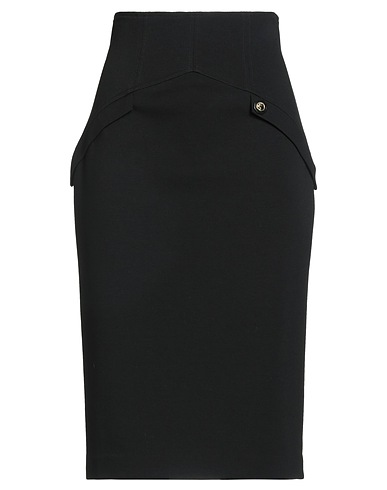 CAVALLI CLASS Midi skirt Black 71% Viscose, 24% Polyamide, 5% Elastane