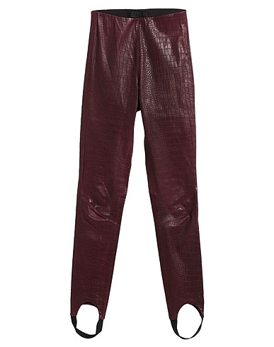 ENES Leggings Bordeaux 95% Pelle di agnello, 5% Elastan