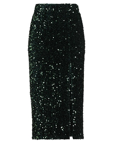 DES PETITS HAUTS Midi skirt Dark green 100% Polyester