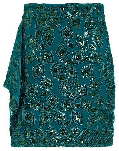 LAMADAMENUIT Mini skirt Emerald green 100% Polyester