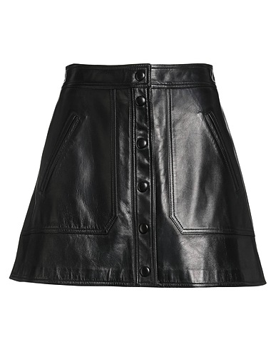 VALENTINO GARAVANI Mini skirt Black 100% Leather
