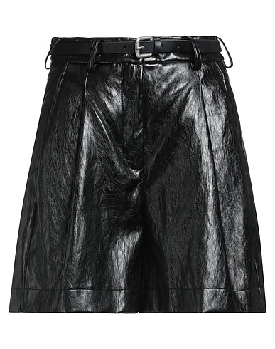 SOUVENIR Shorts & Bermuda Black 100% Polyurethane