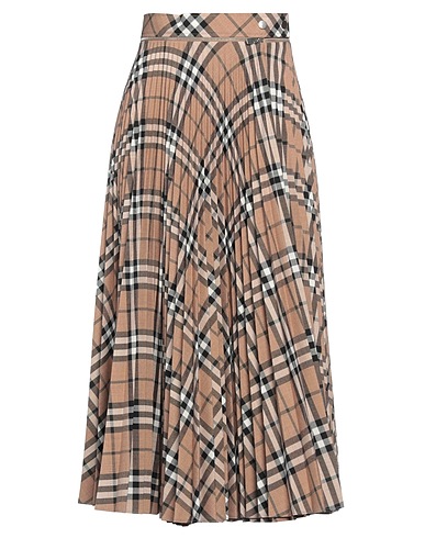 BURBERRY Gonna midi Nocciola 55% Poliestere, 45% Lana
