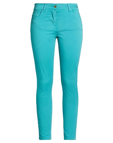 AERONAUTICA MILITARE Casual pants Turquoise 98% Cotton, 2% Elastane