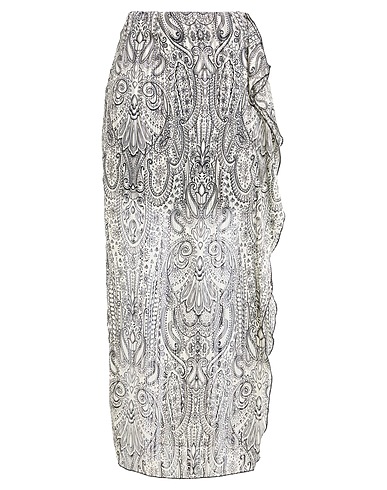 LIU •JO Maxi Skirts Grey 98% Polyester, 2% Metallic Polyester