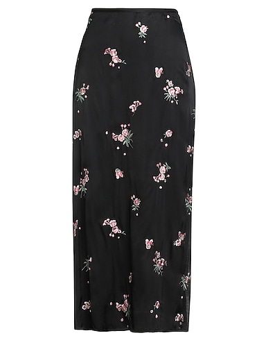 RIXO Midi skirt Black 100% Viscose