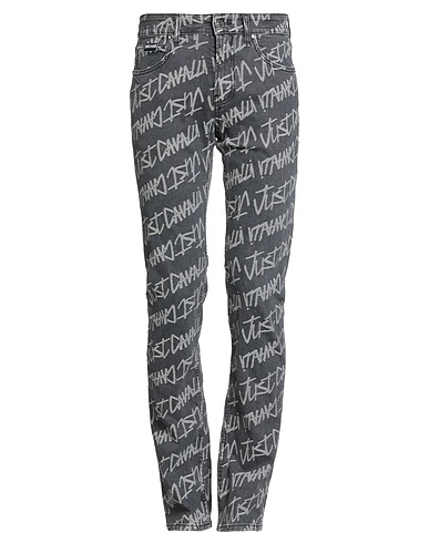 JUST CAVALLI Denim trousers Charcoal 98% Cotton, 2% Elastane
