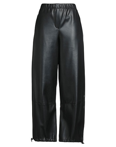 SOUVENIR Casual pants PRIVÉE Black 50% Polyurethane, 50% Polyester