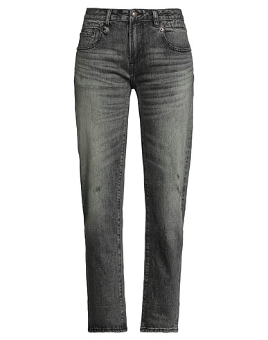 R13 Denim trousers Black 98% Cotton, 2% Polyurethane, Horse leather