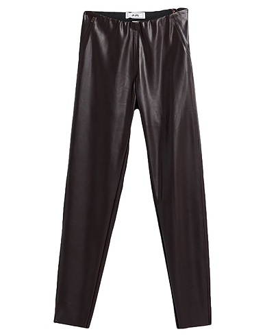 JIJIL Leggings Dark brown 100% Polyester, Polyurethane coated