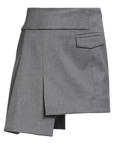 JIJIL Mini skirt Grey 64% Polyester, 33% Viscose, 3% Elastane